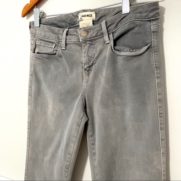 L’Agence • chantal low rise skinny gray jeans sz 28 - Picture 4 of 8